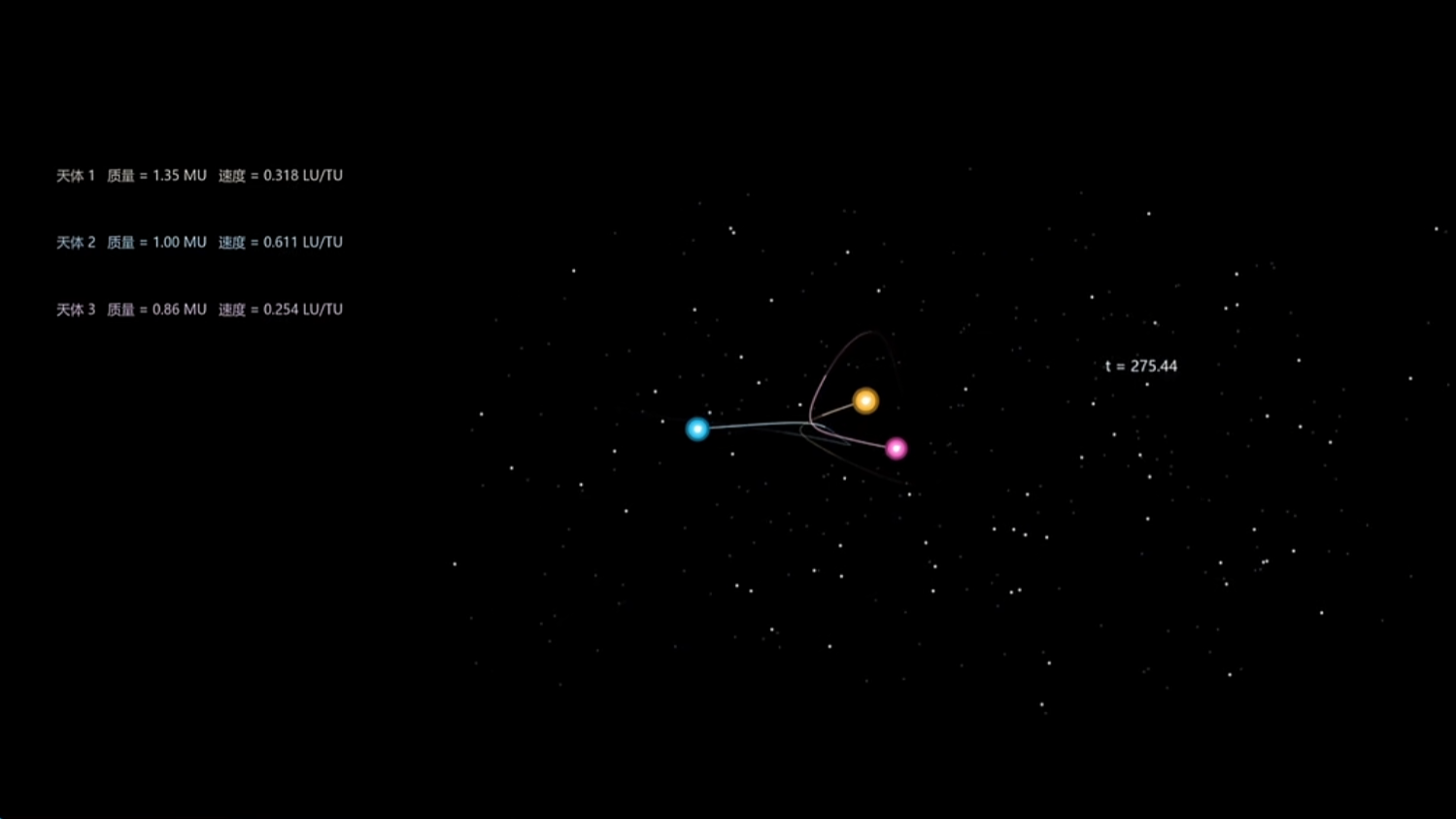 Three-Body Motion Simulation