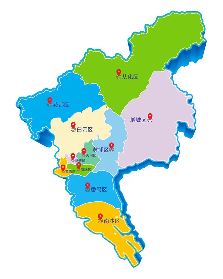 广州市行政区划图